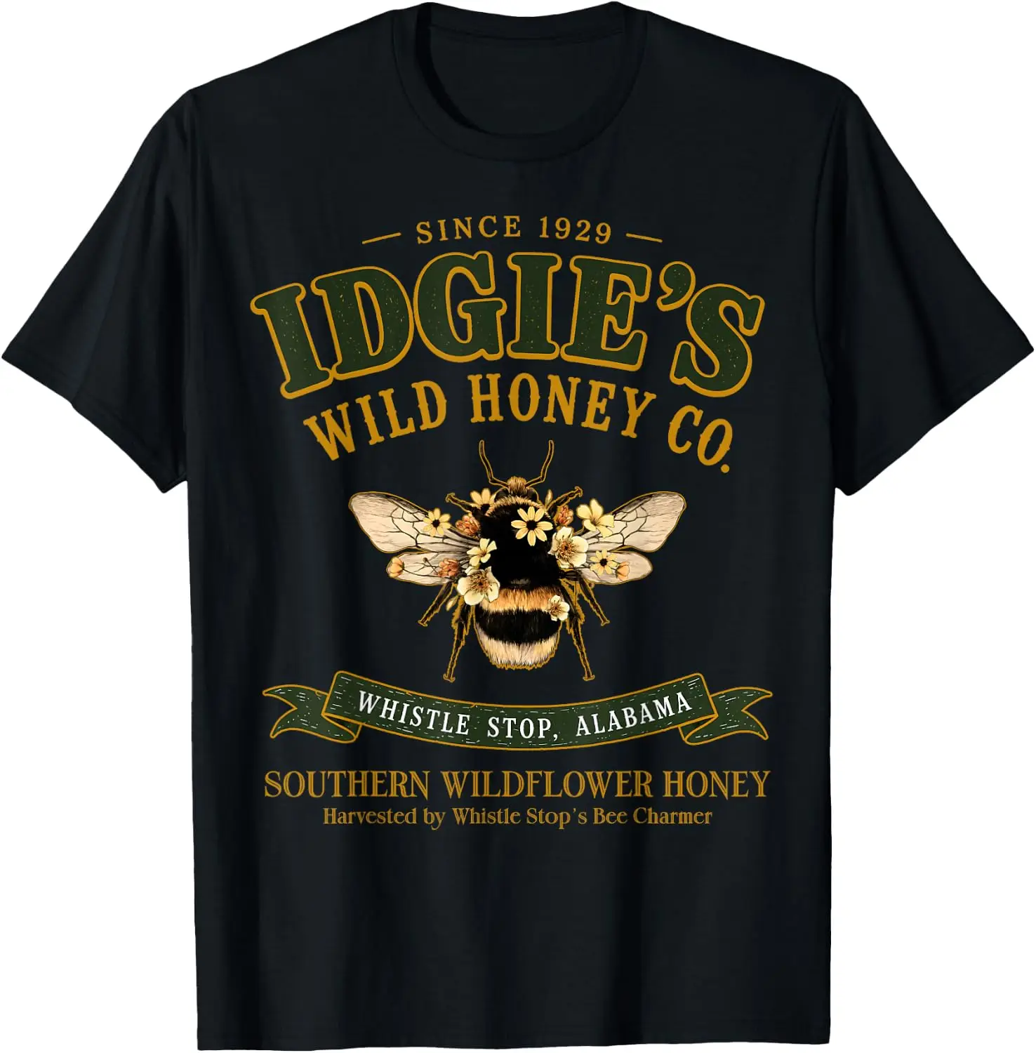 Idgie's Wild Honey Co Southern Whistle Stop Café Graphic T-Shirt 100% Cotton Trendy Y2K Short-Sleeve Tee-Soft, Quick-Drying,