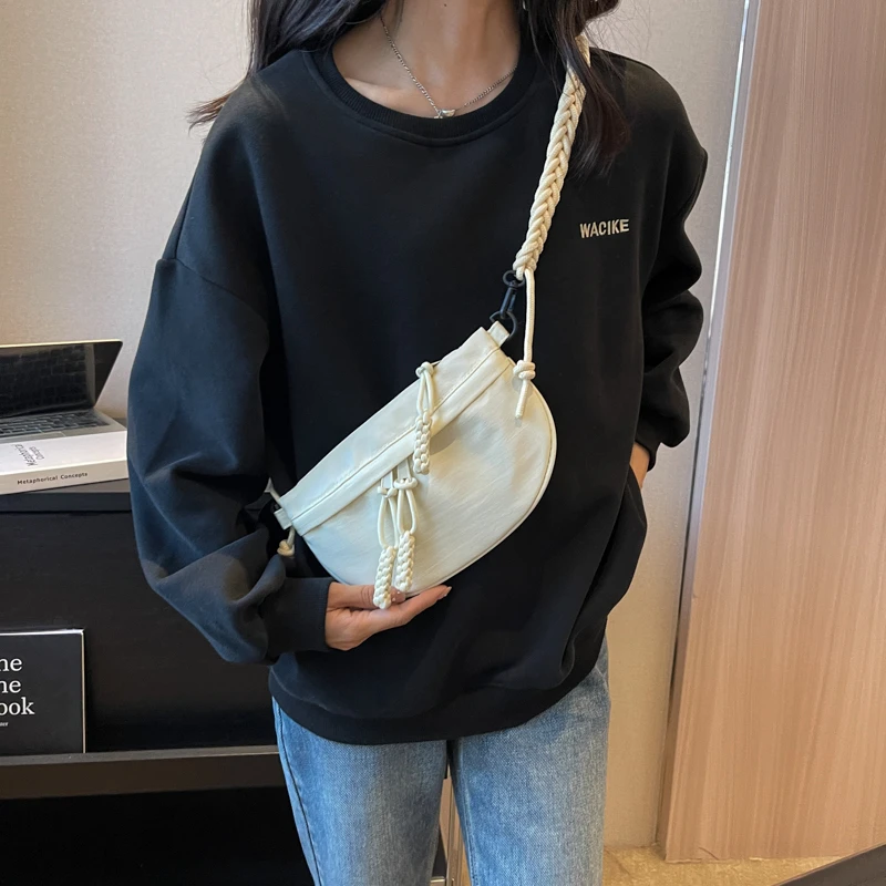 Casual Canvas Crossbody Bags For Women 2023 Female Designer Chest Bag Women Handbags Ladies Shoulder Bags Purses Waist Woman Sac