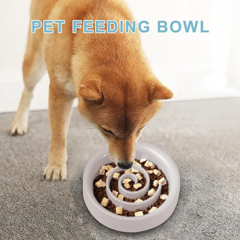 Dog Bowl Slow Feeder Anti-Slip Bloat Stop Dog Slow Feeder Bowl Anti-Choking Dog Bowl For Small And Medium Dogs