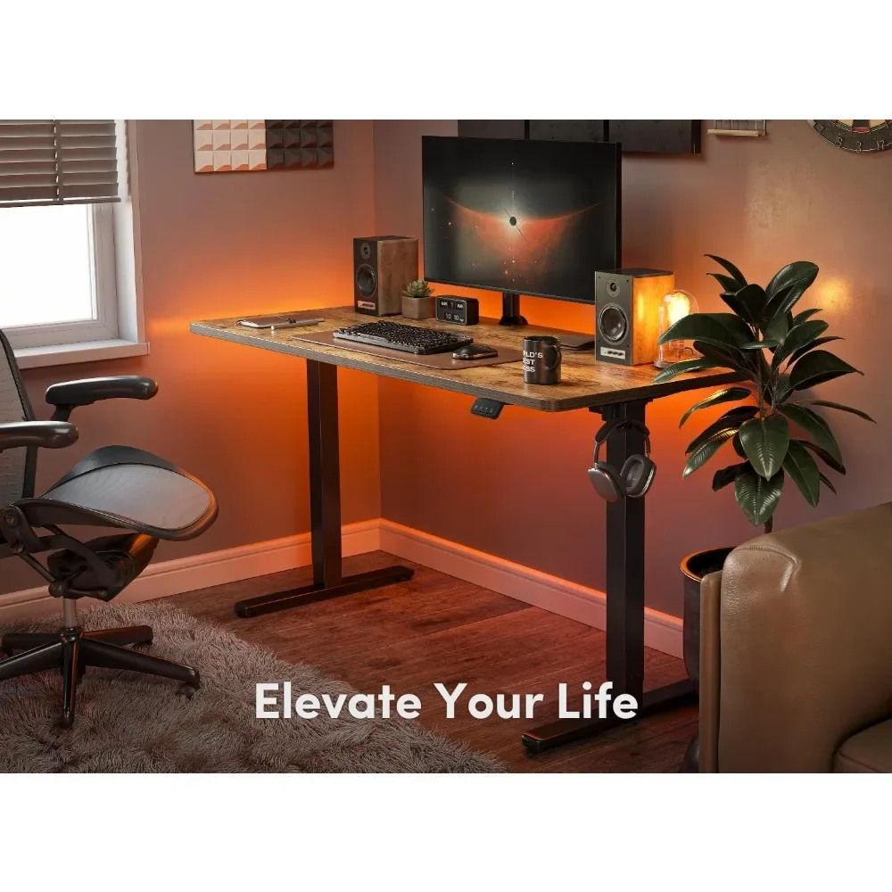 Electric Standing Desk, 48 x 24 Inches Height Adjustable Stand up Desk, Sit Stand Home Office Desk,