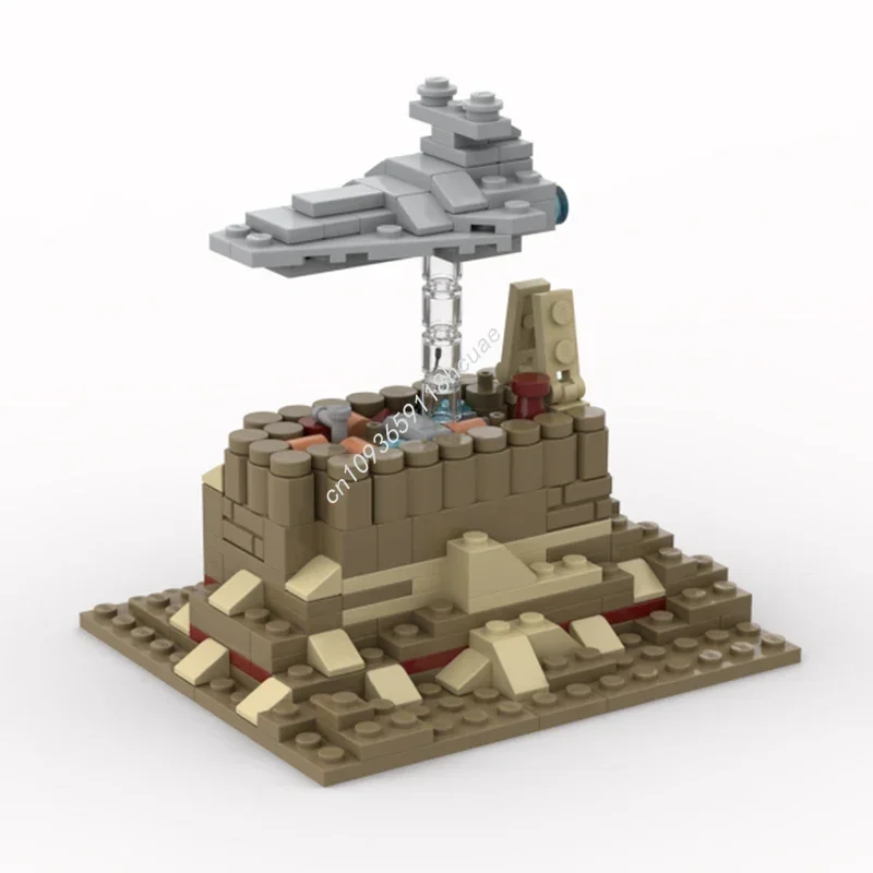 

234pcs MOC Mini Destroyer Over Jedha Star Battle Building Blocks Christmas Advanced Display For Serious Brick Collectors Gift