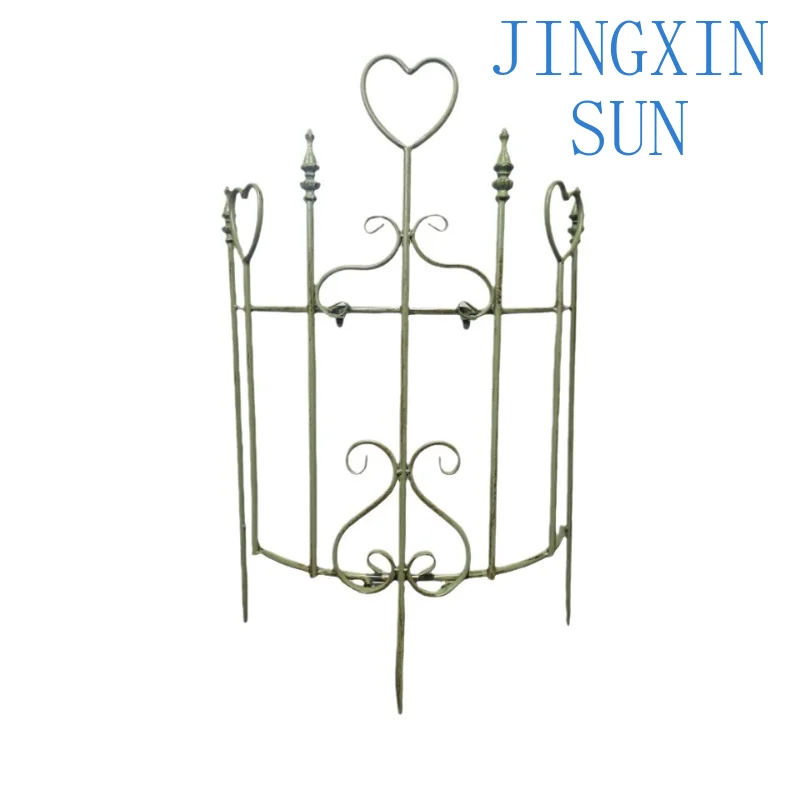 Wrought Iron Semi-Circular Heart-Shaped Vine Climbing Frame for Villa Courtyard Garden Homestay Outdoor Decor for Small Space