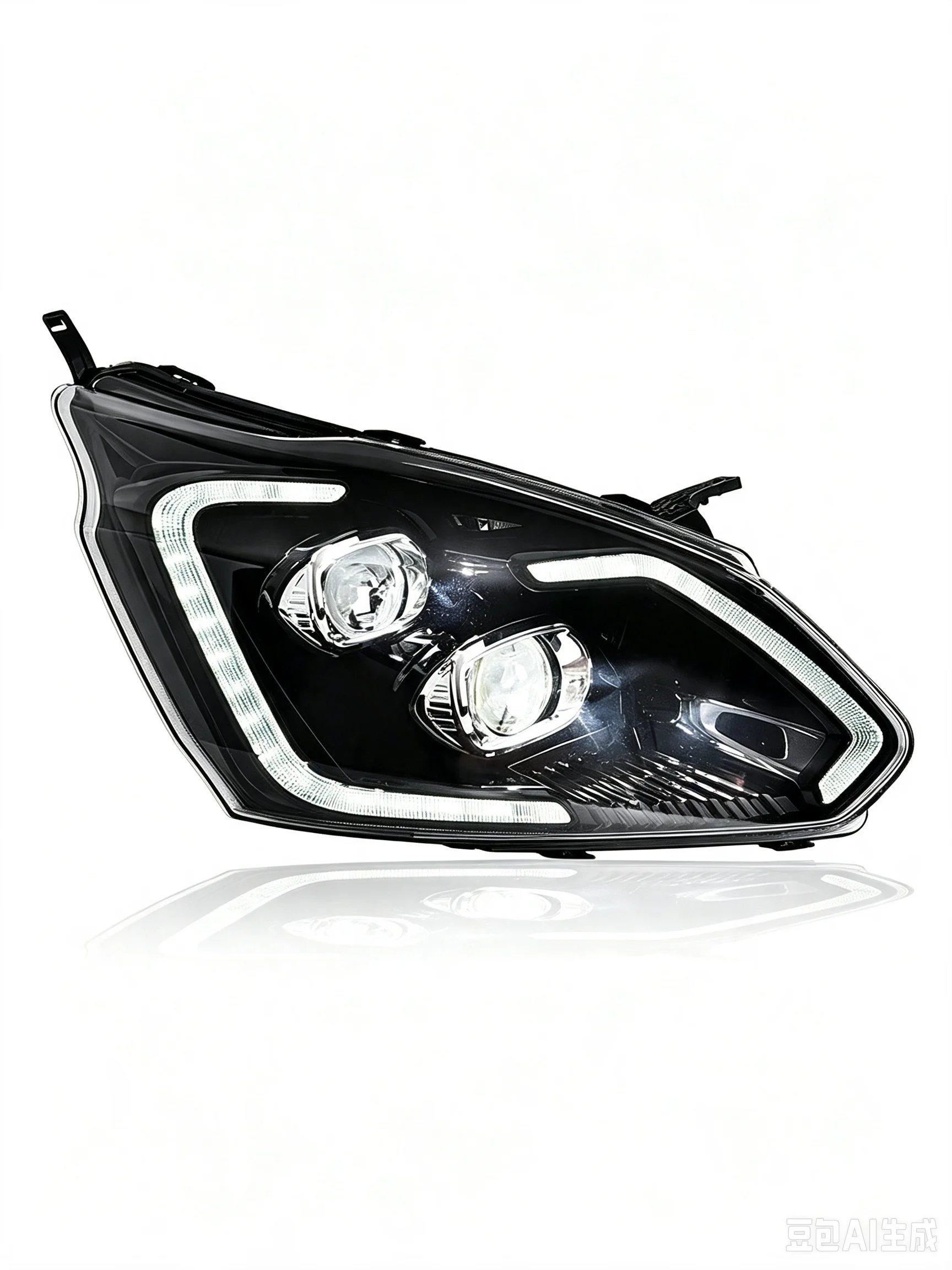 LED Headlight Assembly For Ford Transit Custom Tourneo Custom 2016‑2022, Dual Beam Projector Lens, Sequential DRL Daytime Runnin