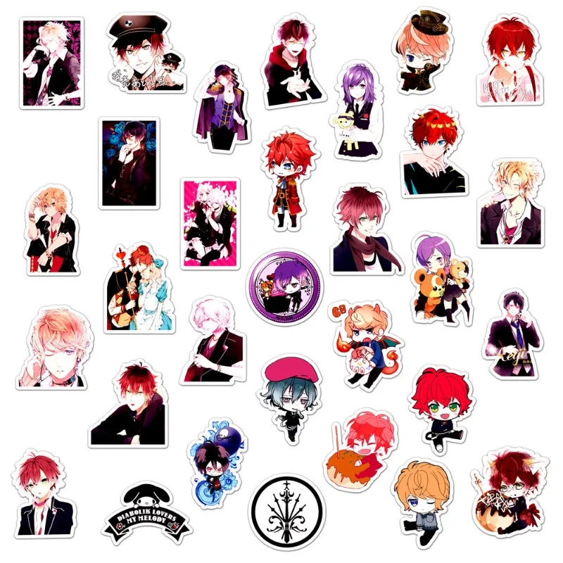 50pcs ‌‌Diabolik Lovers Anime Stickers Suitcase Water Cup Stationery Mobile Phone Scooter Laptop Refrigerator Decoration