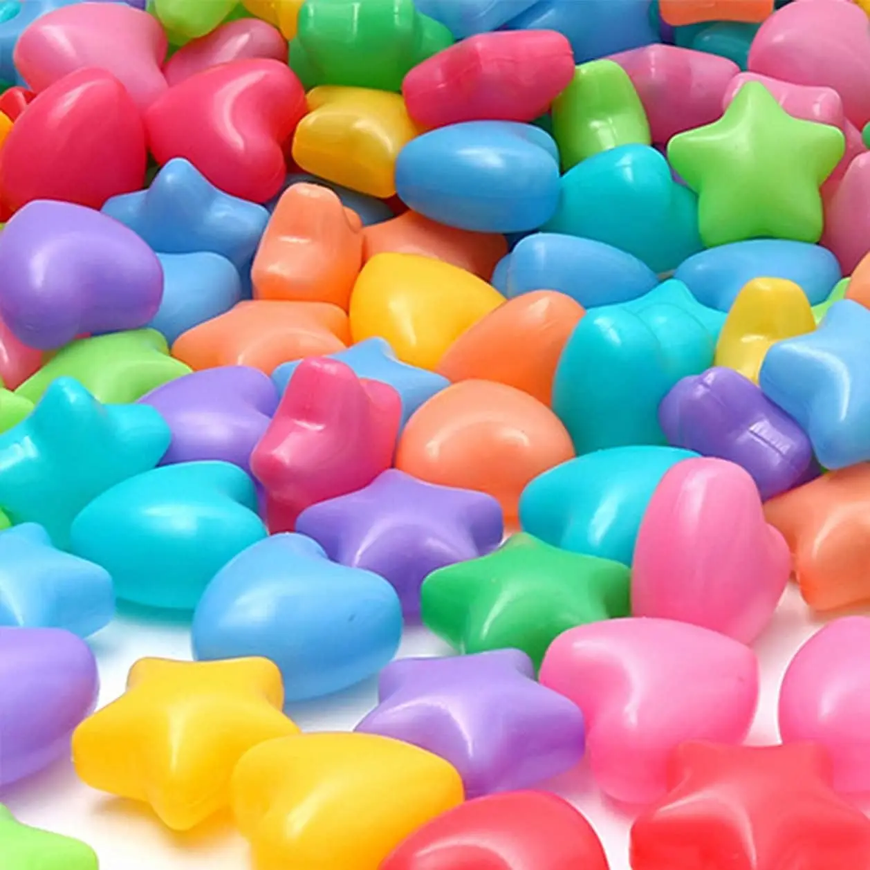 Bola colorida ecológica amor estrela de cinco pontas bola pit bolas 2.36 Polegada bola de plástico macio brinquedos de água da piscina do bebê, piscina infantil,