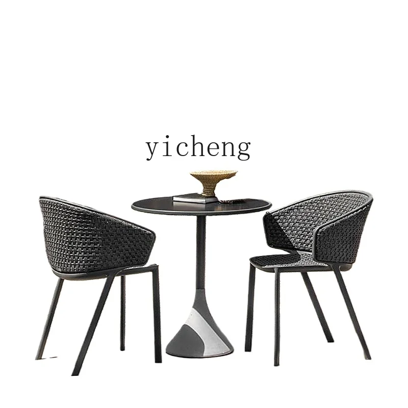

Zk Outdoor Desk-Chair Outdoor Coffee Shop Balcony Bar Outdoor Leisure Rattan Table and Chair Waterproof