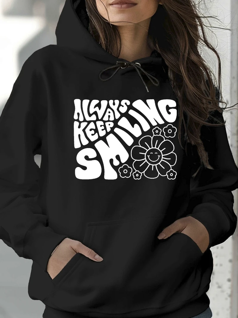 

2025 Autumn and Winter Women's Hooded Sweatshirt Black White High-end Luxury Is for Both Men and Women Top Y2k