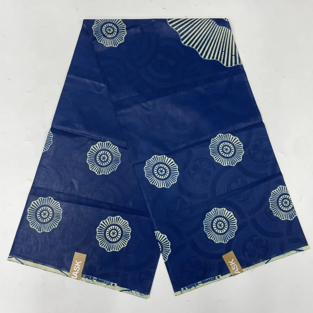 2025 جديد بازان 100% قطن عالي الجودة شمع دمشقي قماش أفريقي لفستان الزفاف صنع الحرفية Loincloth TT5