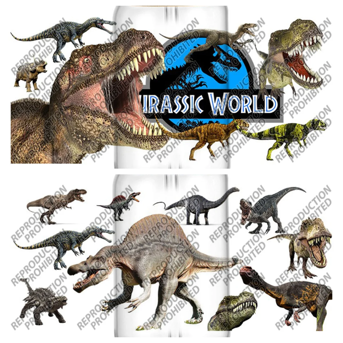 

Новый дизайн, наклейка «Мир Юрского периода», УФ-наклейка для чашек DTF, водонепроницаемая наклейка для передачи УФ-излучения DTF 16 унций, наклейка для очков, кружка, сделай сам, наклейка с динозаврами