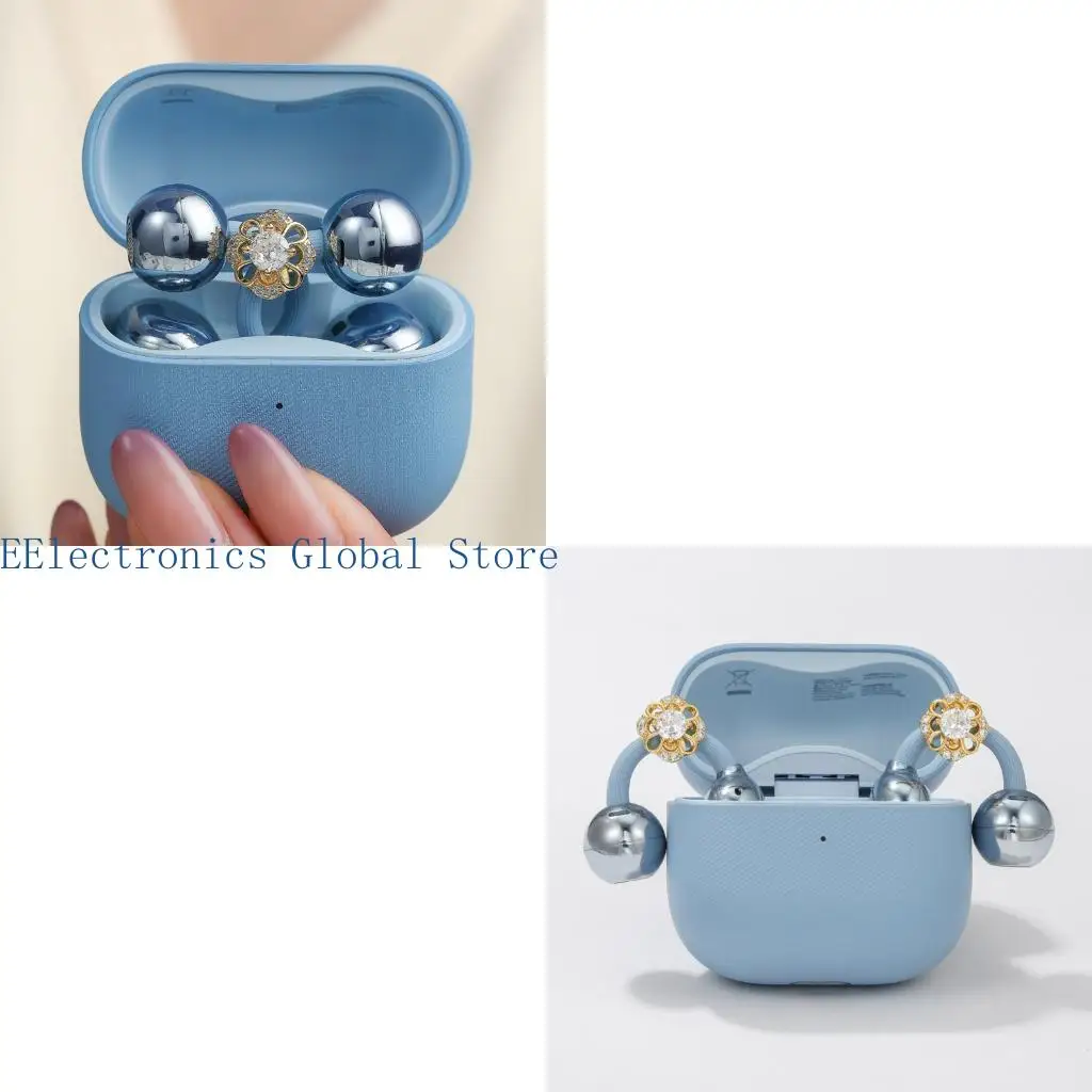 462B Adjustable Headphone Ear Clips With Reinforced Fastener Artistic Irregular Flower For Freeclip 1/2 Decors
