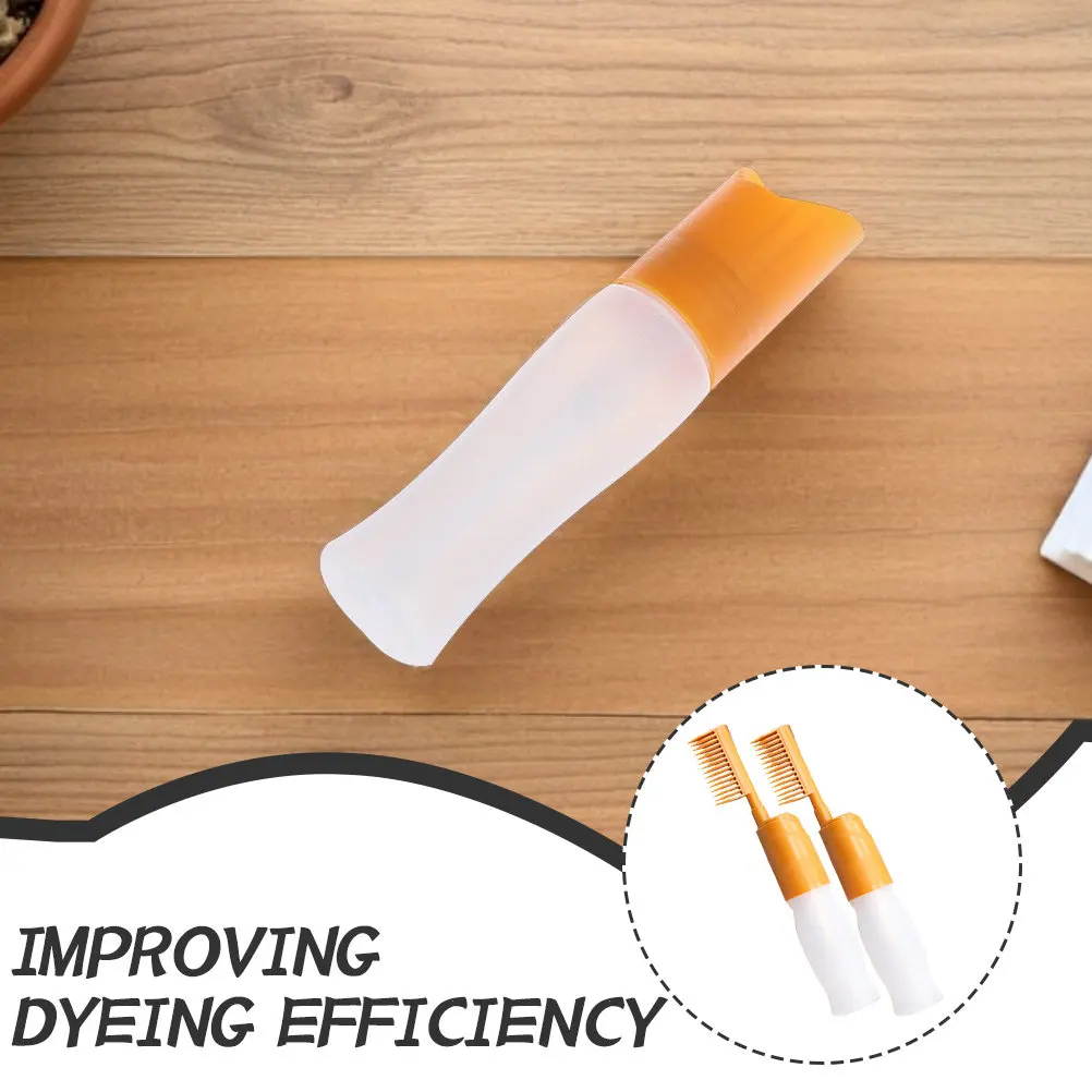 8Pcs Hair Dye Applicator Bottles Comb Brush Refillable Root Color Applicator Tool Salon Home Use Multipurpose Hair Color