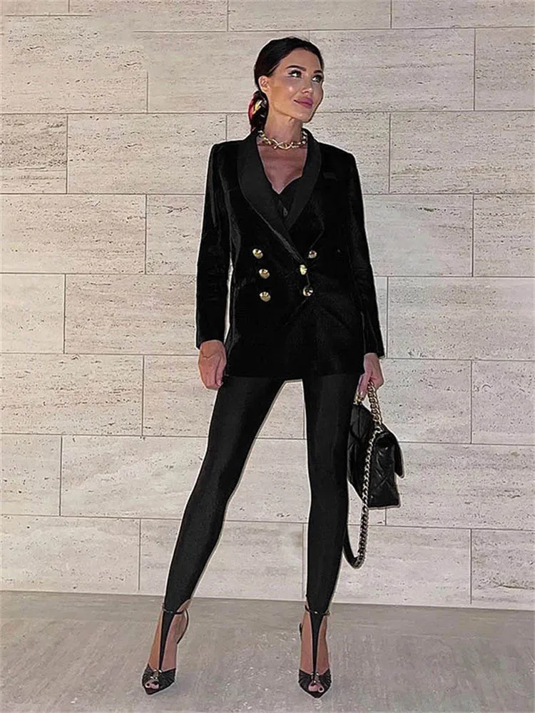 Fashionable spring and summer black high waisted tight pants Y2K women's sexy shiny pants