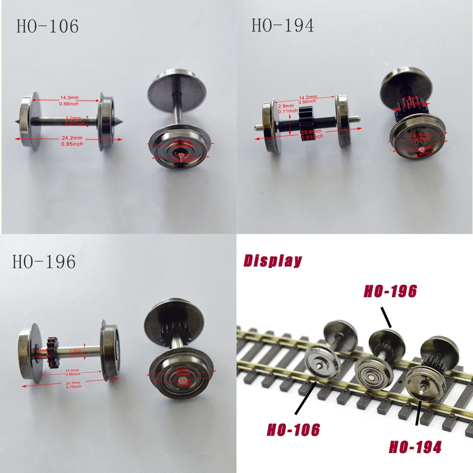 소형 전기 기관차 바퀴 금속 장난감, 철도 기차 레이아웃 액세서리, 디오라마용 DIY 모델 제작 키트, Ho 체중계 1:87