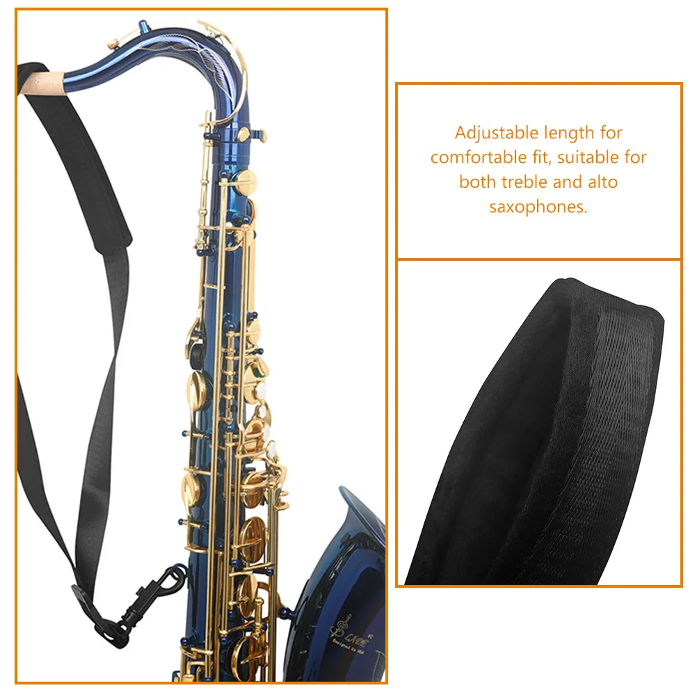 

Saxophone Neck Strap Adjustable Universal Fit For Alto Sax Shoulder Support Woodwind Instrument Accessory Saxophone Strap