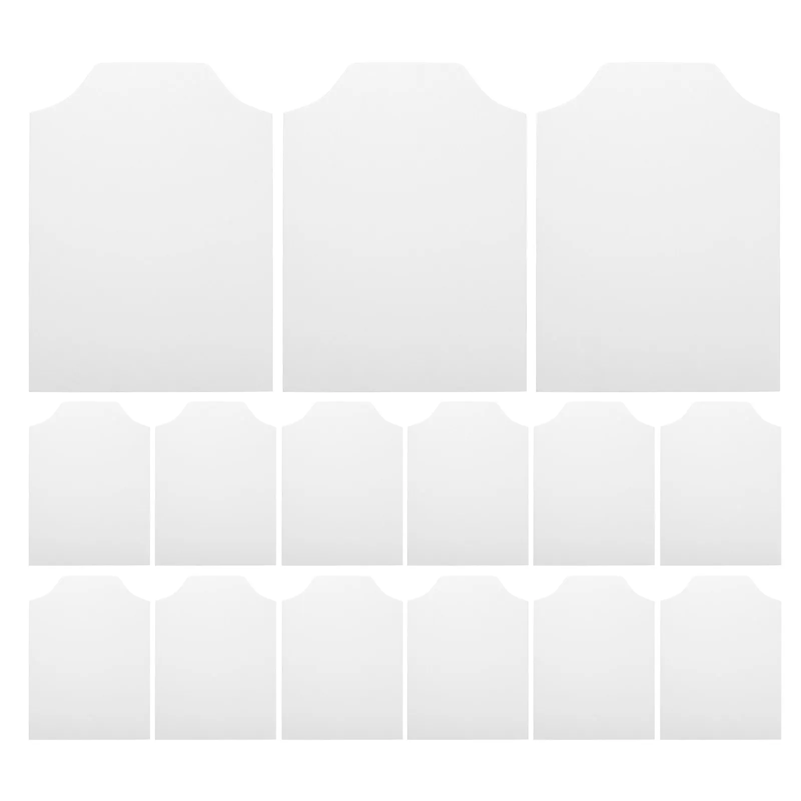 100Pcs White Cardboard Shirt Form Inserts Anti Wrinkle Folding Form for Clothes T Shirts Packaging Craft Organizing Sheets
