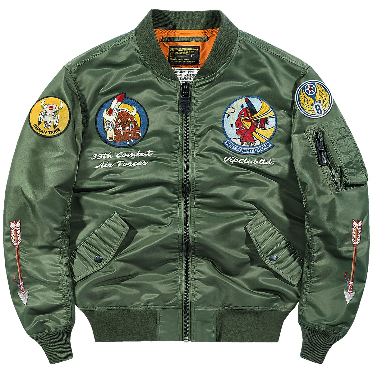 

Мужская куртка-бомбер VIP с вышивкой, весенне-осенняя, новая, в американском ретро-стиле, большого размера, с вышивкой