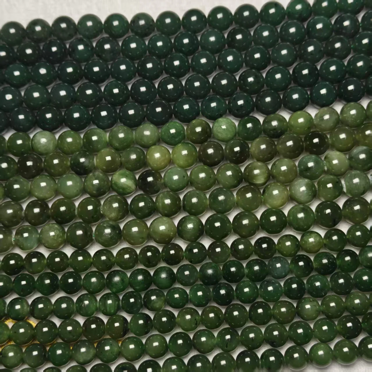Großhandel Natürliche Hotan Jade Nephrit Jade 6mm 8mm 10mm Glatte Runde Perlen für Schmuckherstellung Design DIY Armband Geschenk – Detail 8