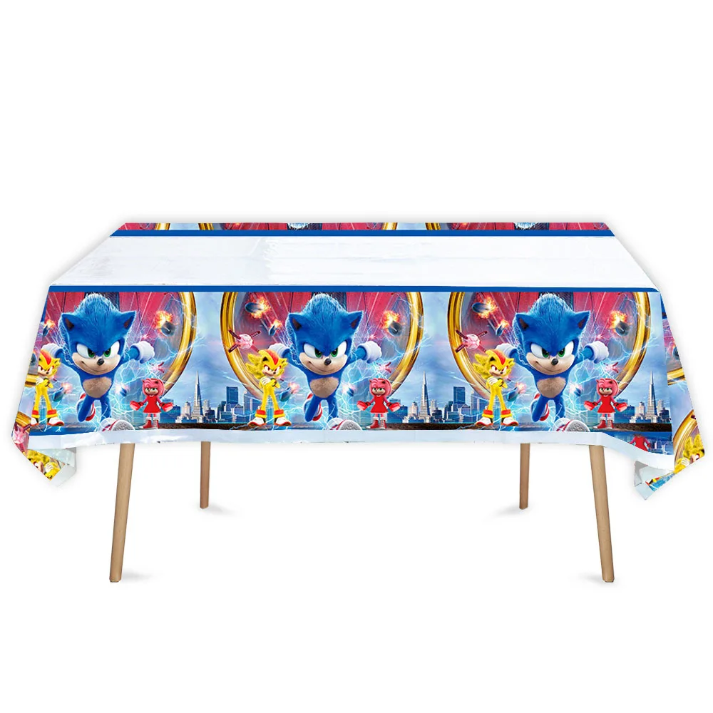 41Pcs/set Sonic Theme Birthday Party Decorations Game Cartoon Disposable Tableware Set Cups Plates Balloons Supplies Baby Shower