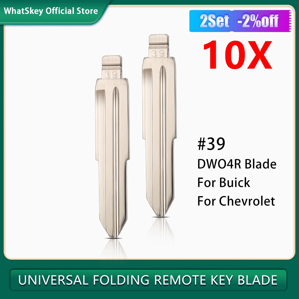 

10Pcs/Lot Flip Metal Uncut Blank KD VVDI LISHI #39 DWO4R Remote Key Blade For Buick GL8 Excelle Chevrolet LOVA SAIL