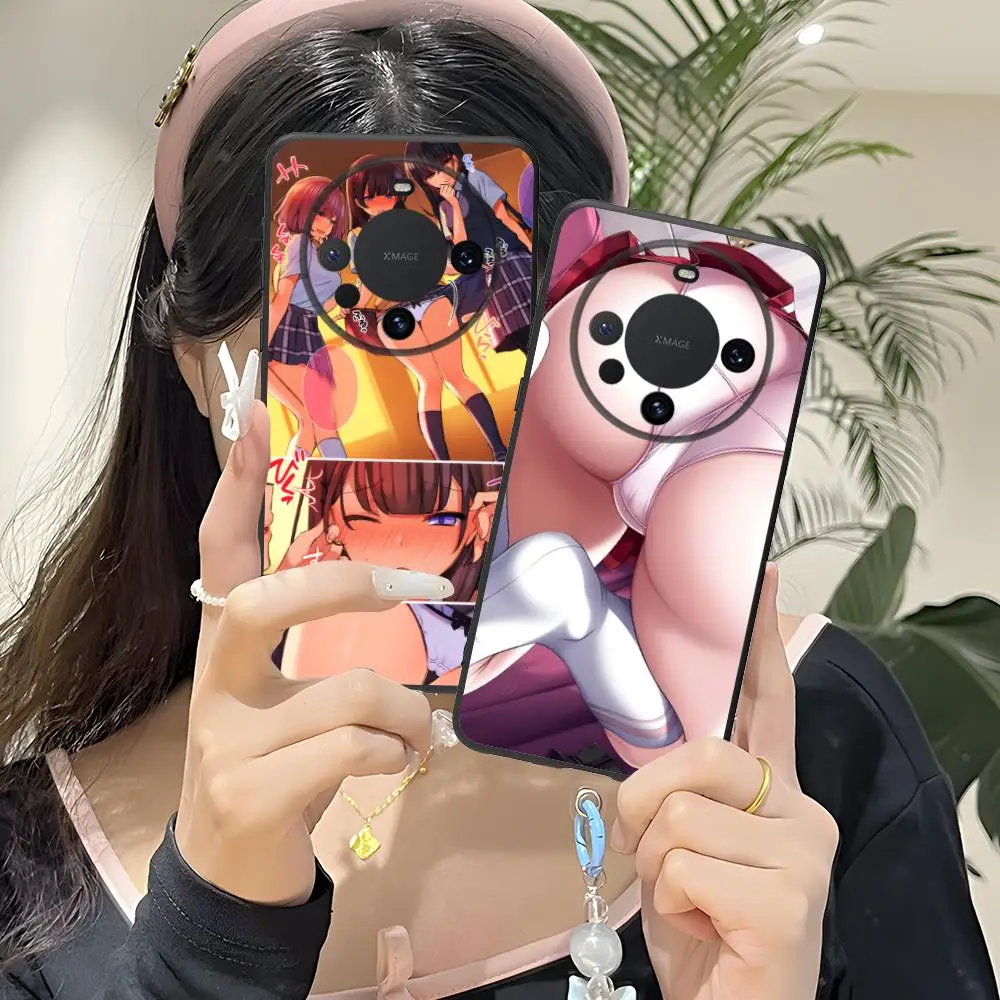 أنيمي Waifu هنتاي قضية الهاتف المحمول لهواوي ماتي 60 50 40 30 20 10 برو زائد لايت E 5G الطباعة الملونة الهواتف المحمولة الواقية