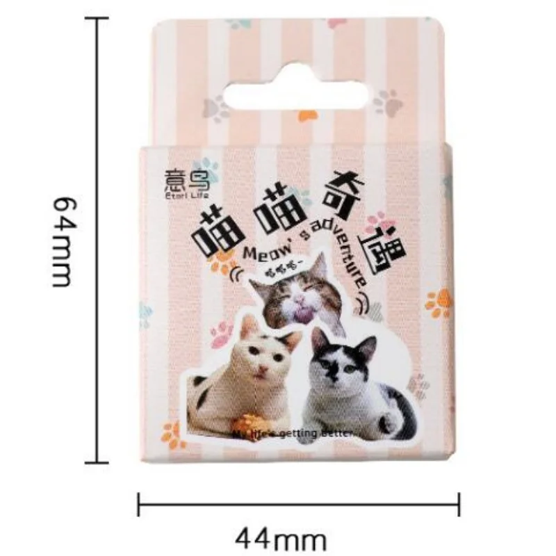 Imagem -05 - Gato Kawaii Adesivos para Scrapbooking Decorativo Adesivo de Vedação Álbum Diário Faça Você Mesmo Bonito Etiqueta da Vara 30 Caixas por Lote