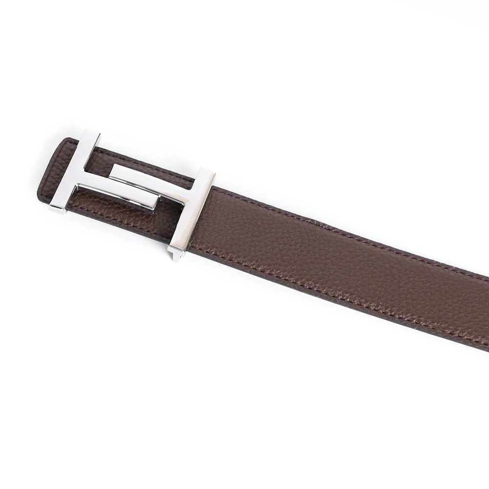 Echain Leather Belt Gray 5
