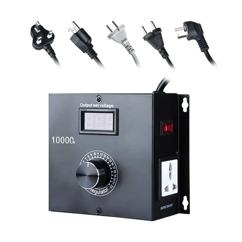 10000W AC Brush Motor Grinder Fan Variable Speed Controller Temperature Light Voltage Adjuatable Regulator Dimmer LCD Display