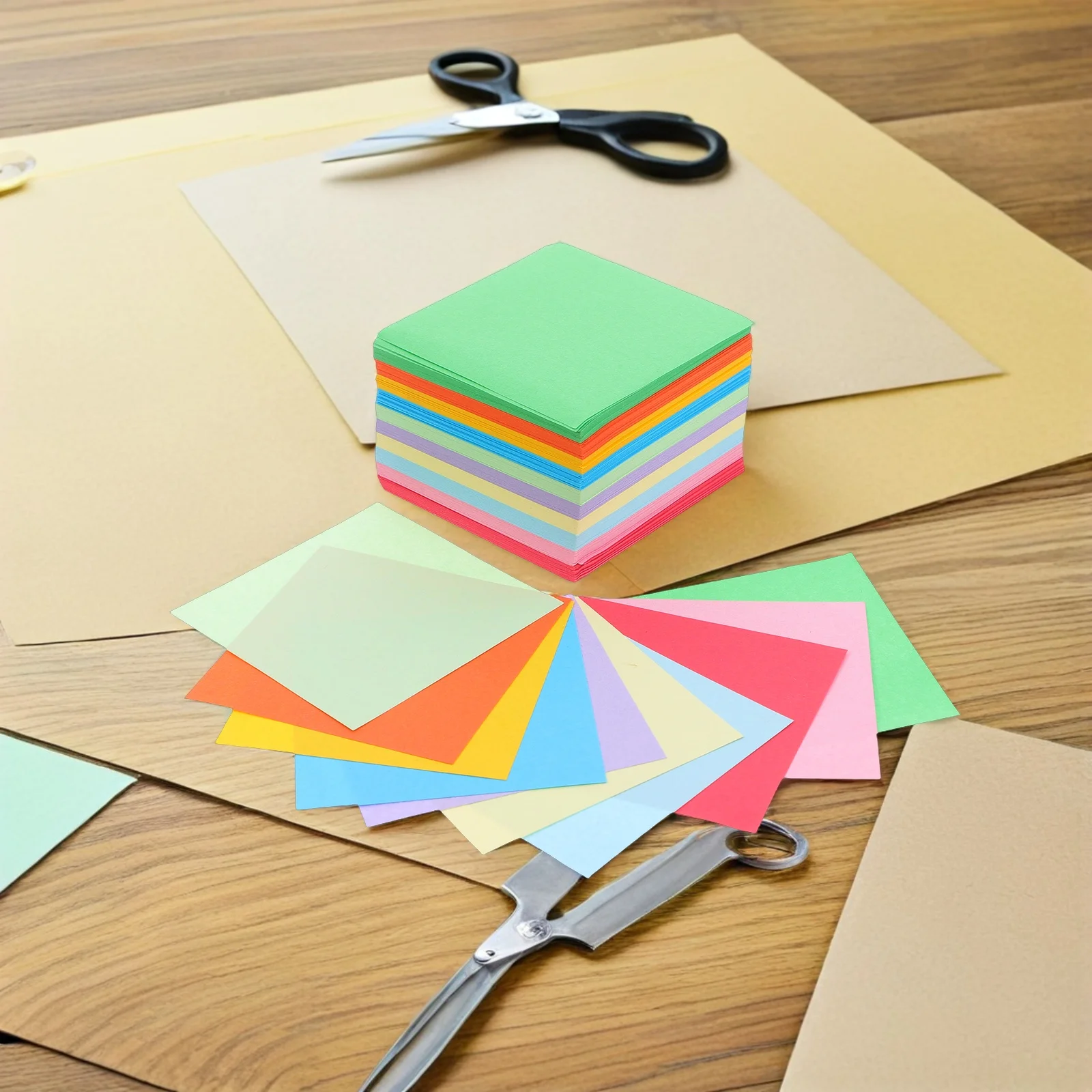 

1000 шт. квадратная складная бумага, двусторонние листы оригами, красочные ремесленные изделия для скрапбукинга, принадлежности для проектов «сделай сам», цветная бумага