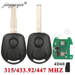 Jingyuqin 2 Bottoni 315Mhz 433.92Mhz 447 MHZ 4D60 Chip Chiave A Distanza Testa Auto Per Ssangyong Actyon Kyron Actio Rexton Sostituzione