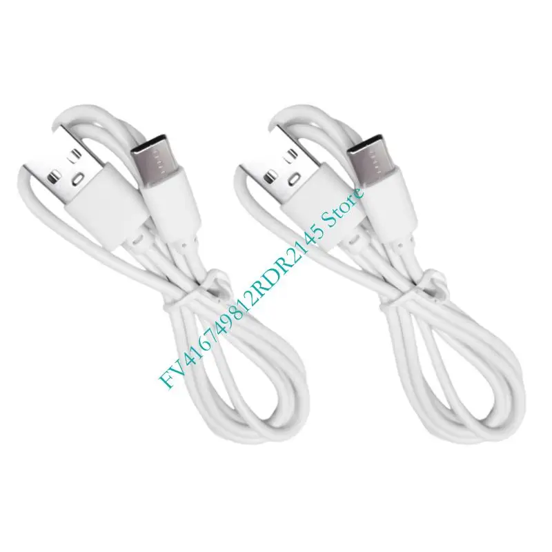 2pcs 유형 C 충전 코드 범용 남성 대 남성 커넥터 와이어 라인 1m의 B2EF 팩