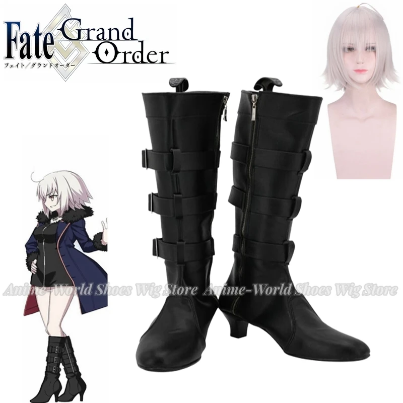 FGO Alter Cosplay Shoes Mash Kyrielight Saber Cosplay Boots Game Jeanne d'Arc Fate Grand Order Women High-heeled Shoes C294