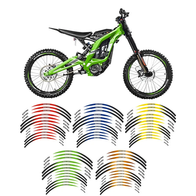 Motorcycle Wheel Rim Decals Tape Sticker Stripes Wheel Hub Decor Mark Off Road E-Bike For SUR RON SURRON Electric Dirt Bike