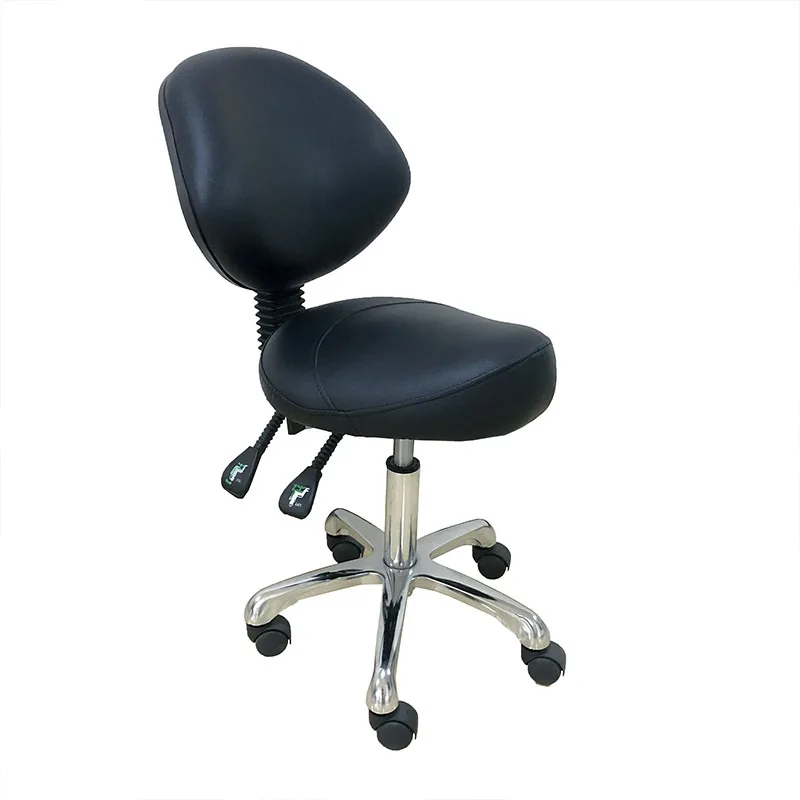 Roller stool big worker chair barber shop hair cutting chair can be reclined