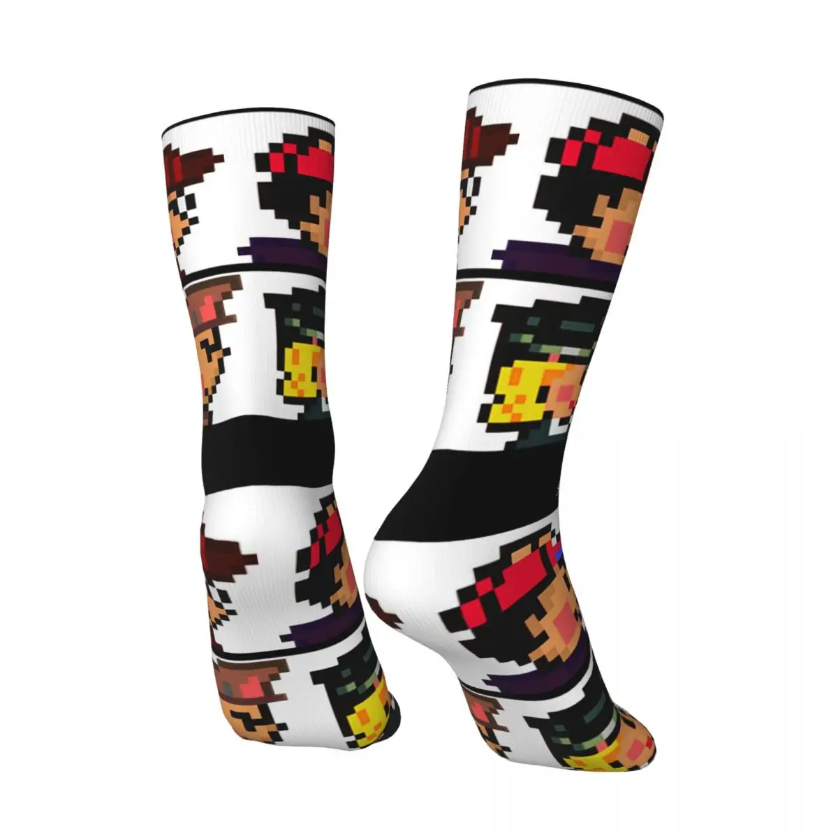 Funny Crazy Sock for Men Smiles And Tearz Giygas Days Hip Hop Harajuku Earthbound MOTHER RPG Game Pattern Printed Boys Crew Sock