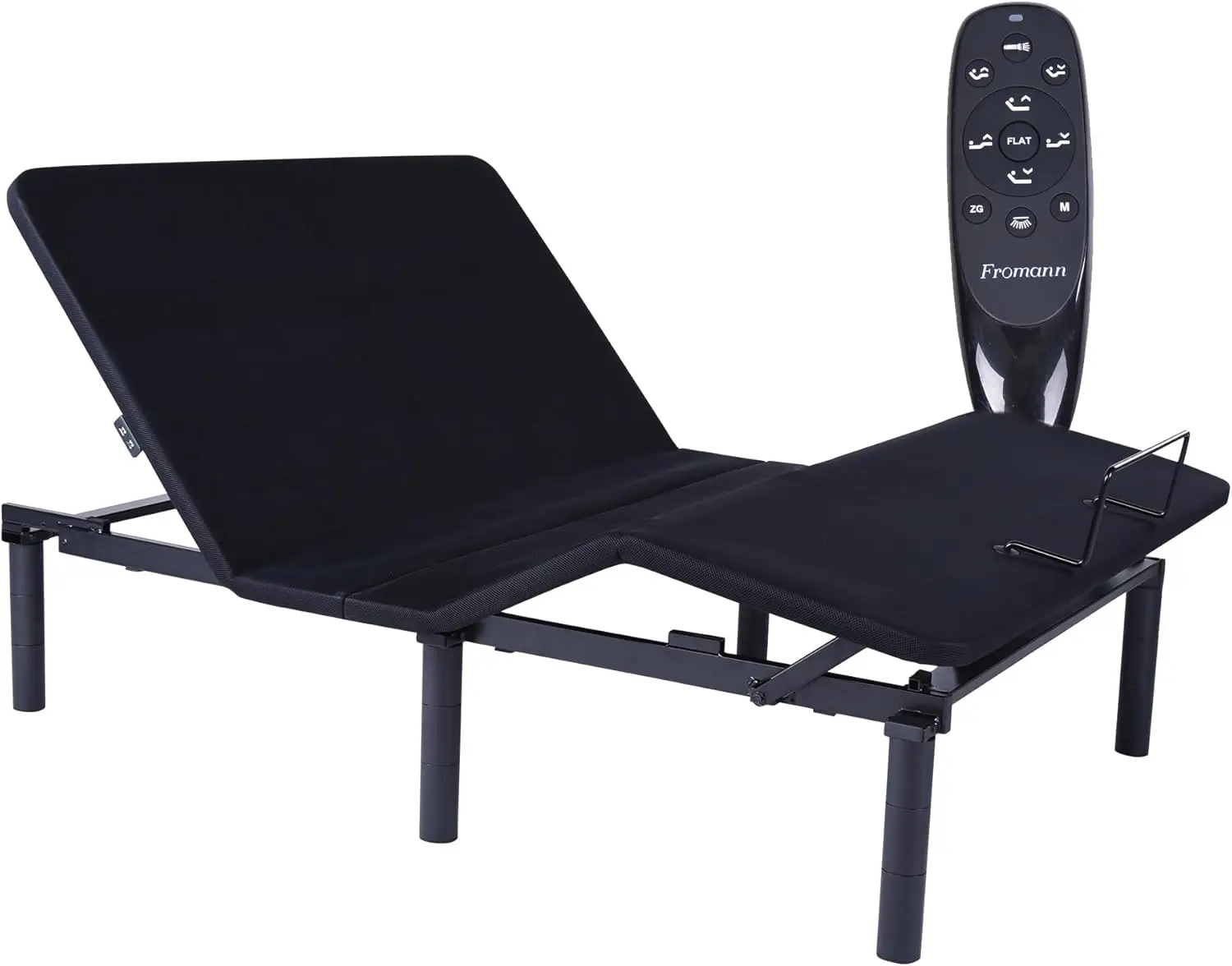 Adjustable Bed Base Frame with Wireless Remote USB Ports Zero Gravity Under Bed Led Lighting and Three Leg Heights Full