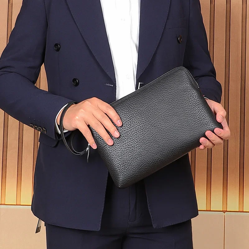 

Genuine Leather Envelope Clutch Bag for Men