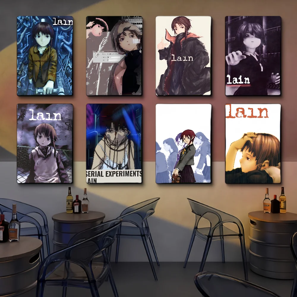 

Serial Experiments Lain Anime DIY Sticky Poster Waterproof Paper Sticker Coffee House Bar Stickers Wall Painting