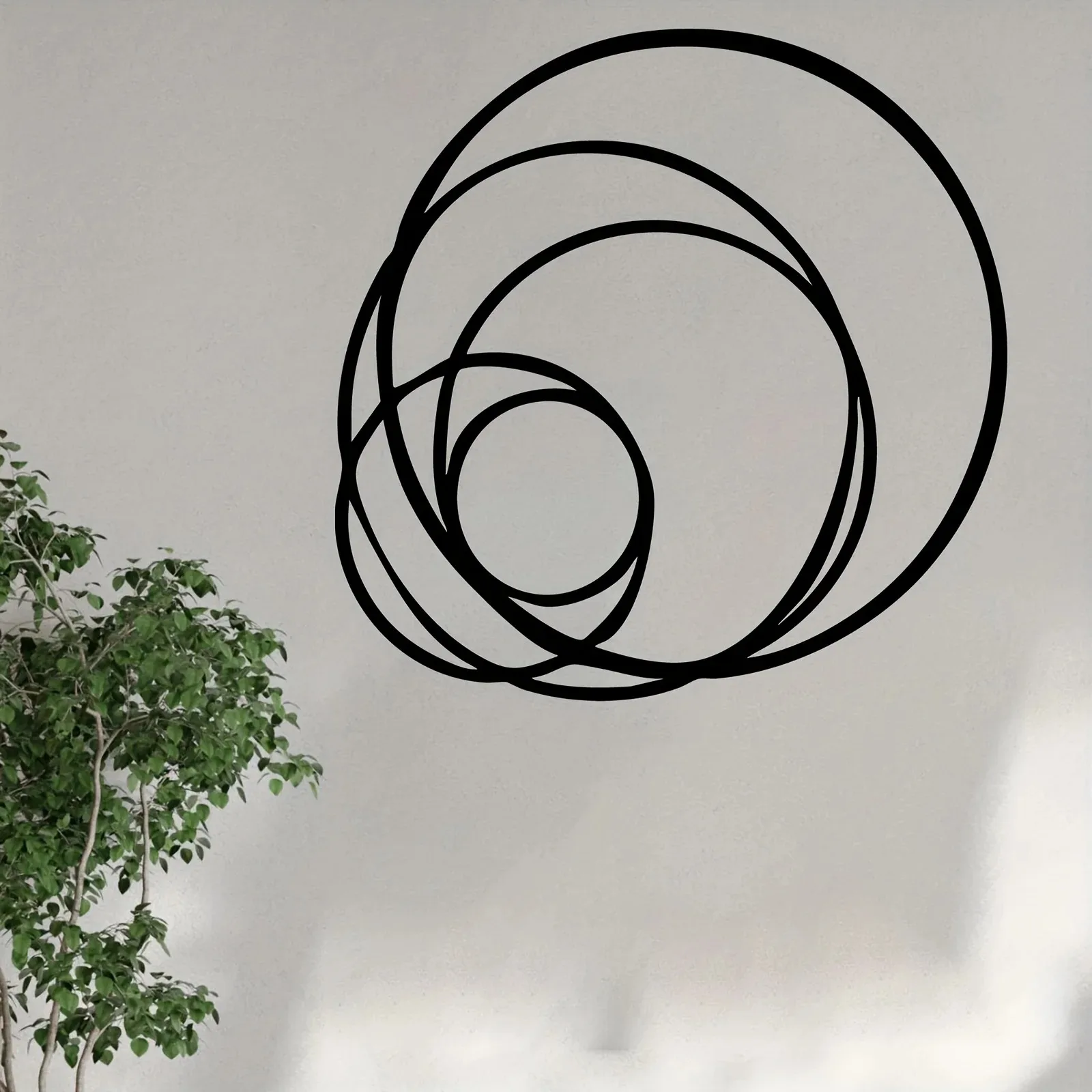 CIFBUY Modern Circular Spiral Metal Wall Art Waterproof Abstract Sculpture for Indoor Outdoor Living Room Home