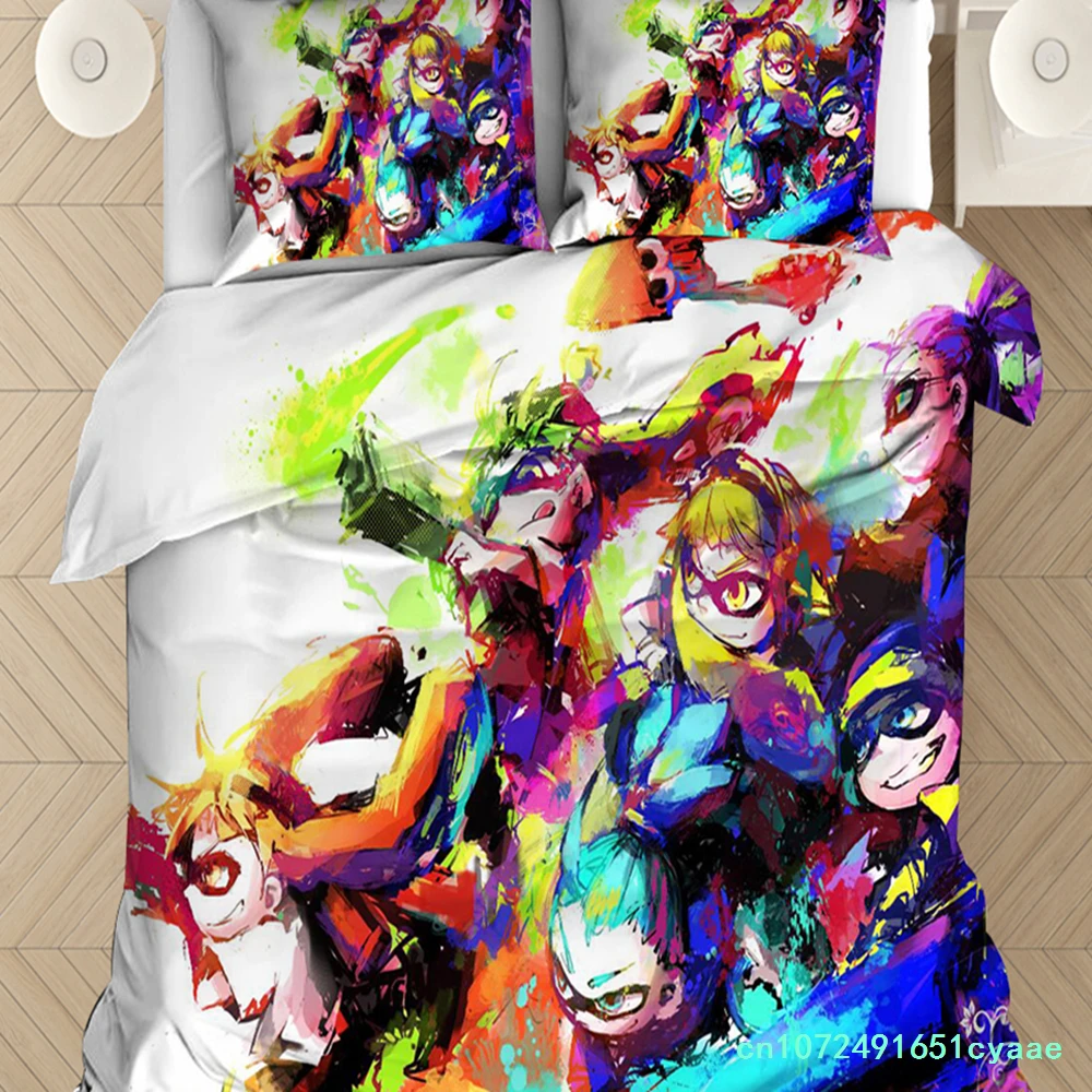 3D Printed Cartoon Game Bedding Set Kids Popular Splatoon Duvet Covers Pillowcases Comforter Bedding Set Bedclothes Bed Linen