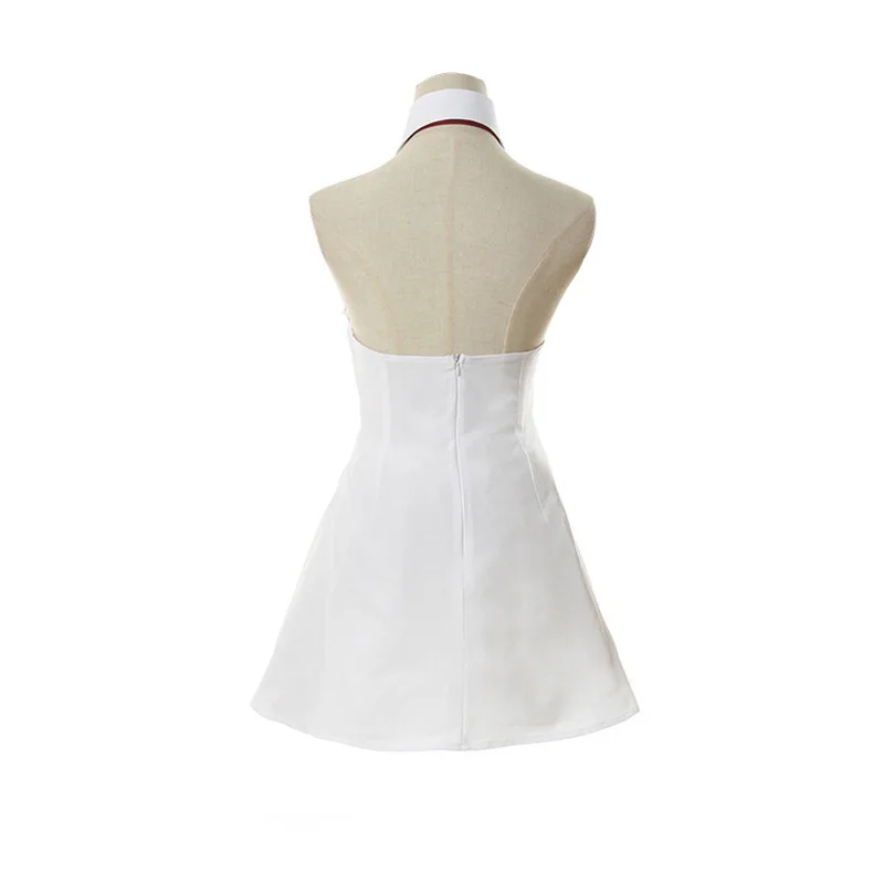 Anime The Seven Deadly Sins Wrath of The Gods Cosplay Costume Elizabeth Liones Women White Sleeveless Dress Halloween Outfit - view 6