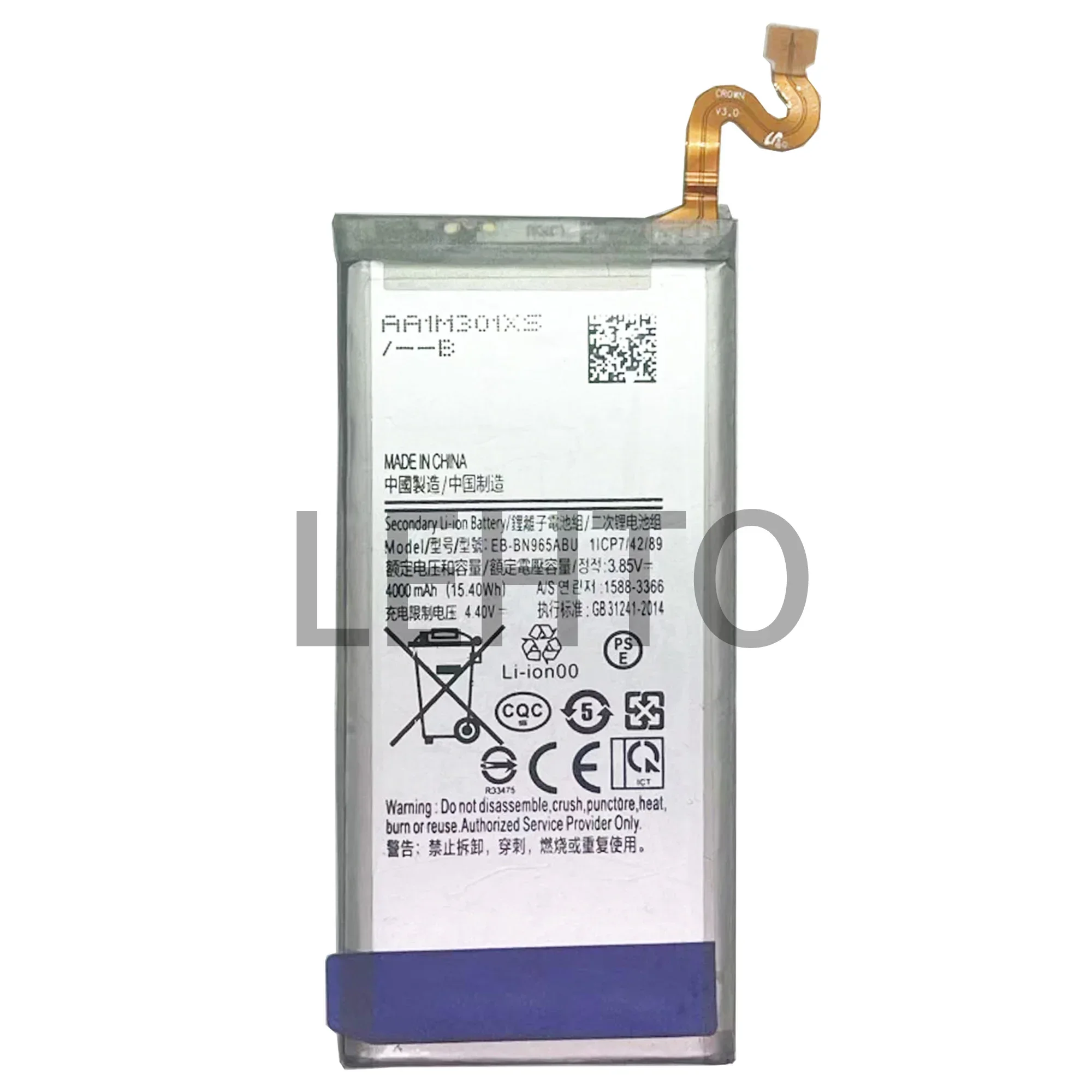 100%  Replacement EB-BN965ABE Battery For Samsung Galaxy Note9 Note 9 N9600 SM-N9600 Genuine Battery EB-BN965ABU 4000mAh