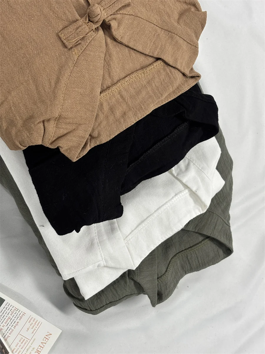 قمصان نسائية بأكمام طويلة وياقة شرقية بلوزة قطنية كلاسيكية سترة مضيئة خفيفة أنثوية فنية تناسب الجميع