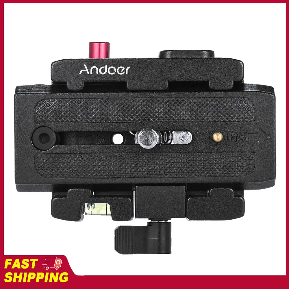 Andoer Video Camera Tripod Quick Release Clamp Adapter with Quick Release Plate for Manfrotto 501 500AH 701HDV 503HDV Q5 Head