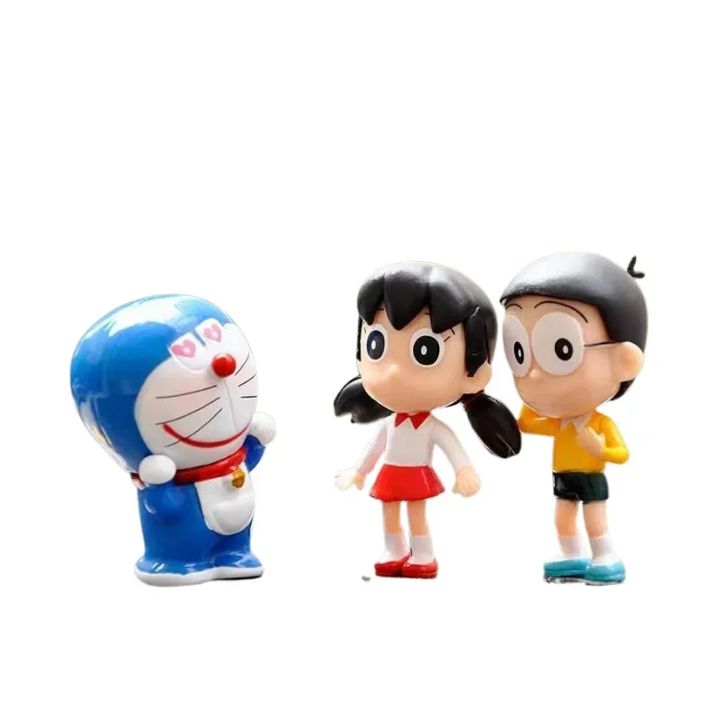 Doraemon Action Figures 8pcs Set Pvc Doll Peripheral Cute Cartoon Tabletop Decoration Anime Figure Room Ornament Children Gift