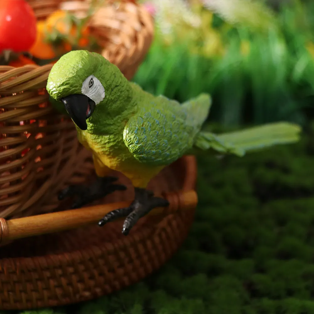 

Miniature Landscape Ornament Cute Artificial Parrot Model Fake Creative Lawn Figurine Vivid Exquisite Bird Statue Garden