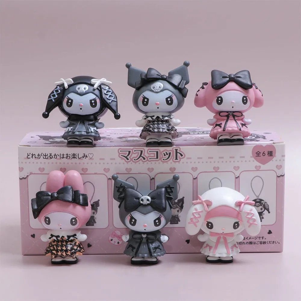 Sanrio 4cm Mini Kuromi My Melody caja ciega figuras de personajes de dibujos animados muñecas bolsa sorpresa lindo modelo colección juguete regalo de Navidad