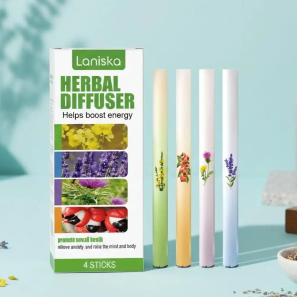 

Refreshing Aromatherapy Inhaler Stick Chamomile Mint Herbal Scent Portable Personal Aroma for Stress Relief Moments