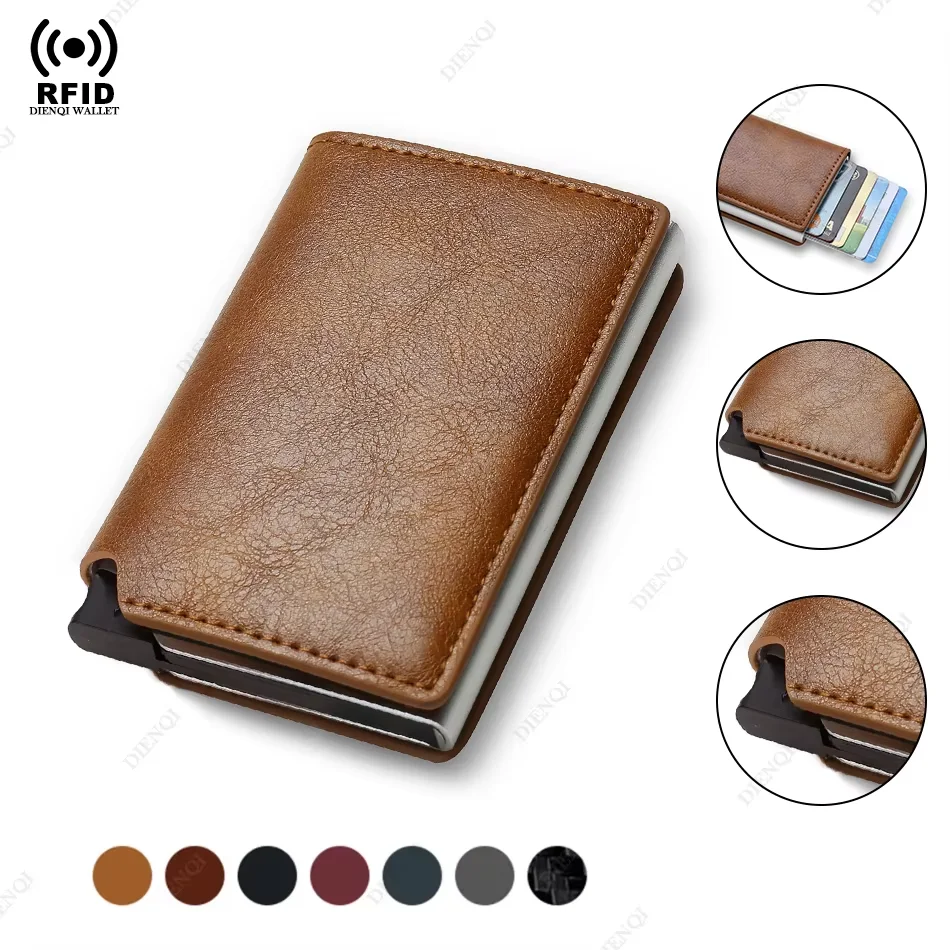 Anti Thief Rfid Credit Card Holder Smart Minimalist Wallet Men Women Slim Bank Cardholder Case Money Bag Cash Creditcard Purse