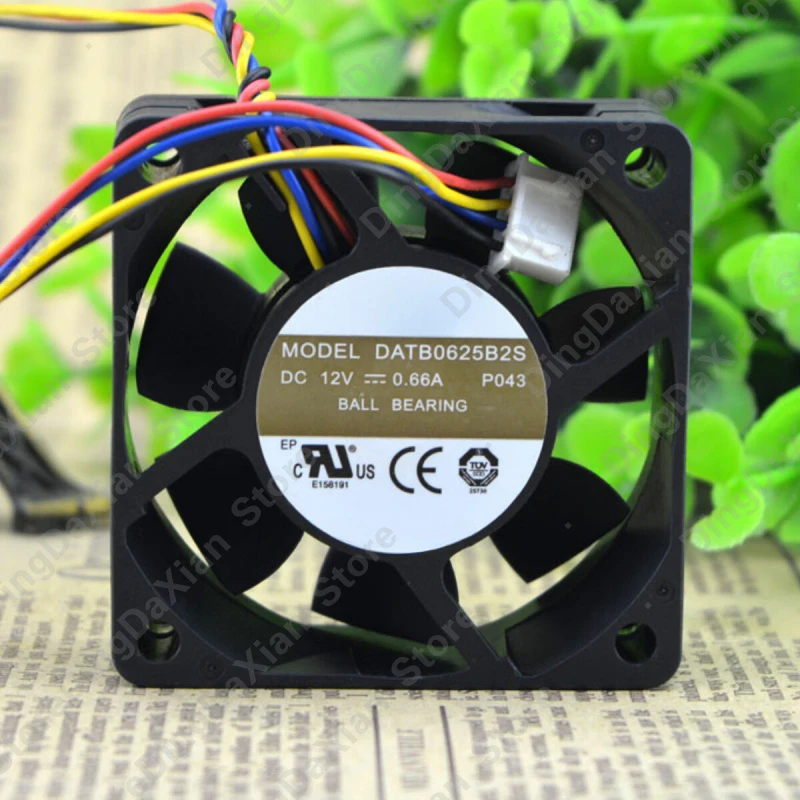 X For AVC DATB0625B2S | 12V 0.66A | 6CM | PWM Gale Violent Cooling Fan 1PCS