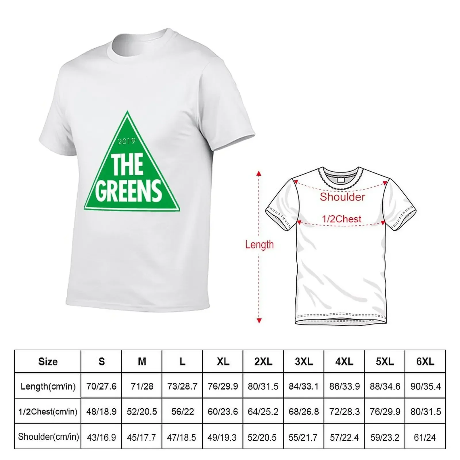 The Greens: The Green Party of Australia 2019 Logo T-Shirt plain graphic tee shirt tops mens clothing